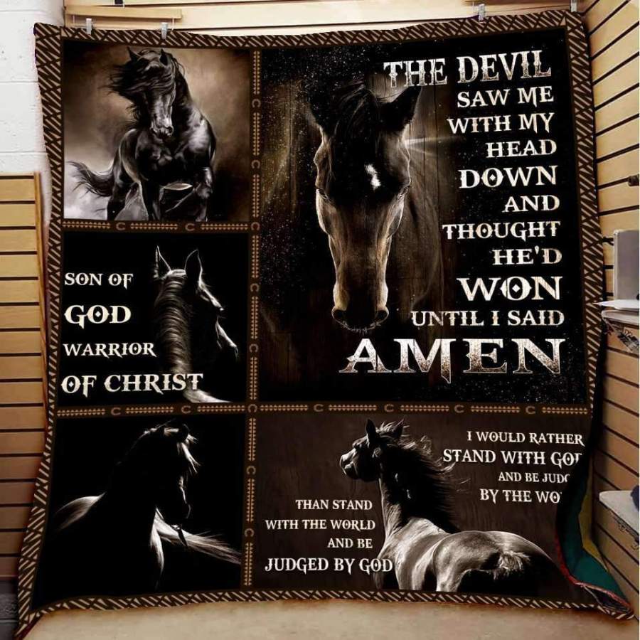 Black Horse Blanket Giving Son Son Of God Warrior Of Christ