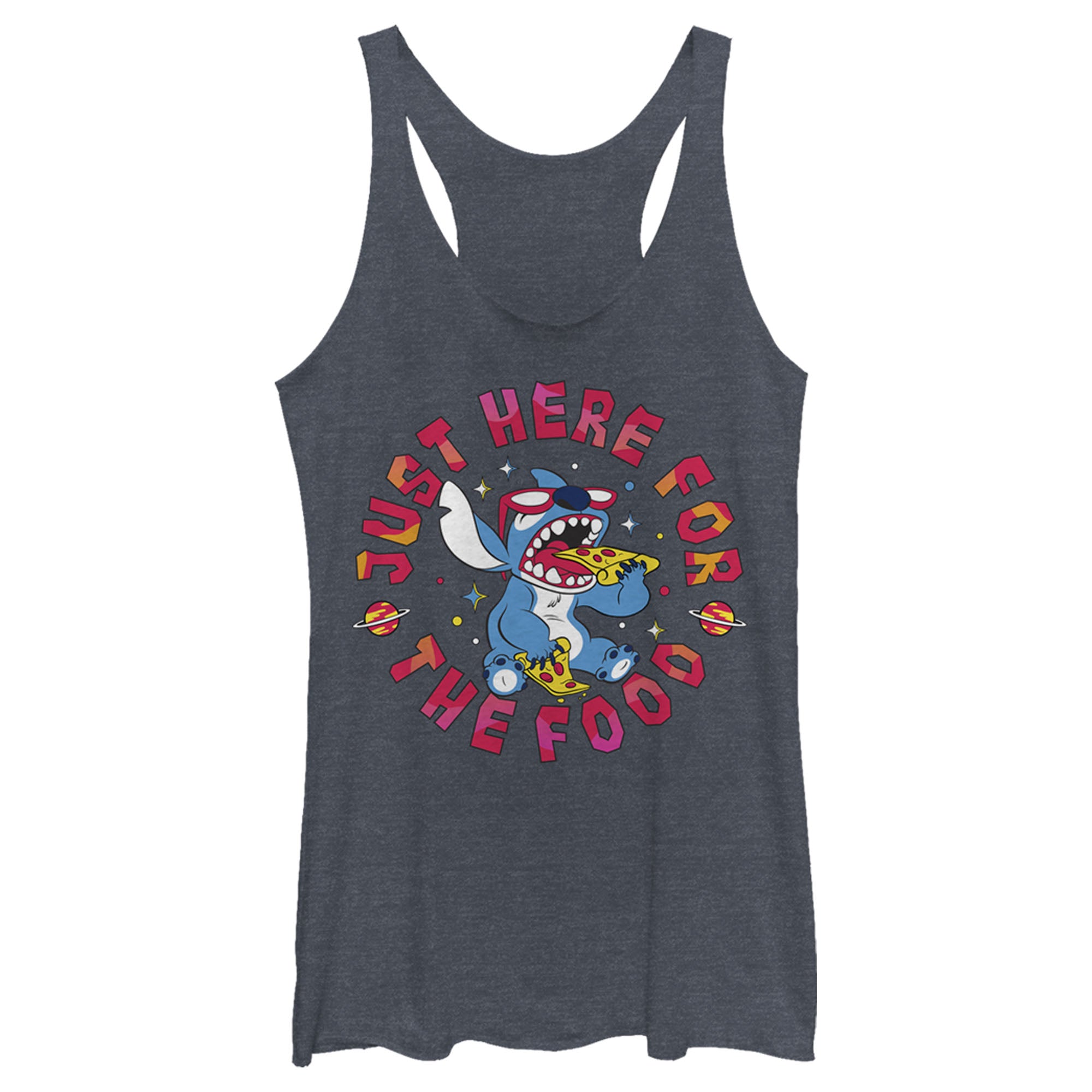 Women’S Lilo & Stitch Just Here For The Food Racerback Tank Top