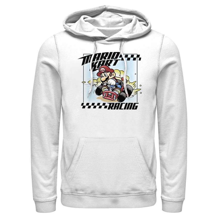 Nintendo Men’s Mario Kart Racing Frame  Lightweight Hoodie