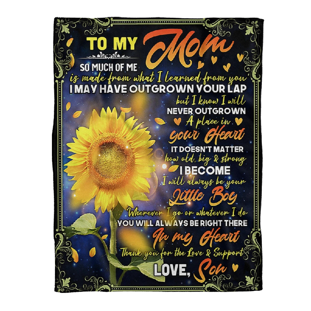 To My Mother I Will Always Be Your Little Boy Fleece Blanket Gift For Family,Birthday,Parents,Mother,Mom Gift Home Decor Bedding Couch Sofa Soft And Comfy