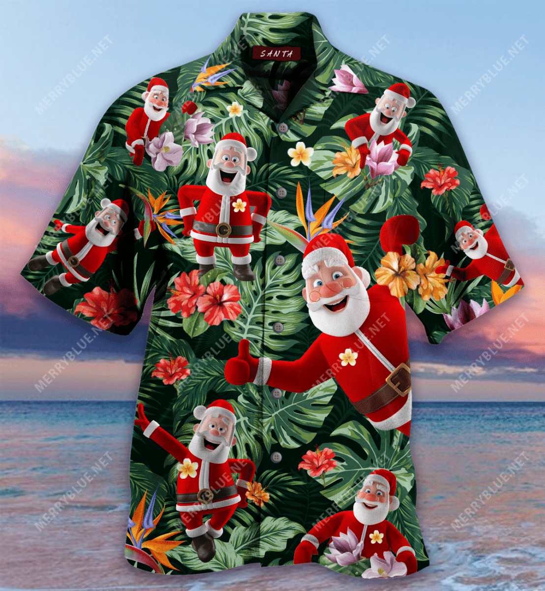 Shop Stay Cool Santa Claus Christmas Unisex Hawaii Shirt Ha80406