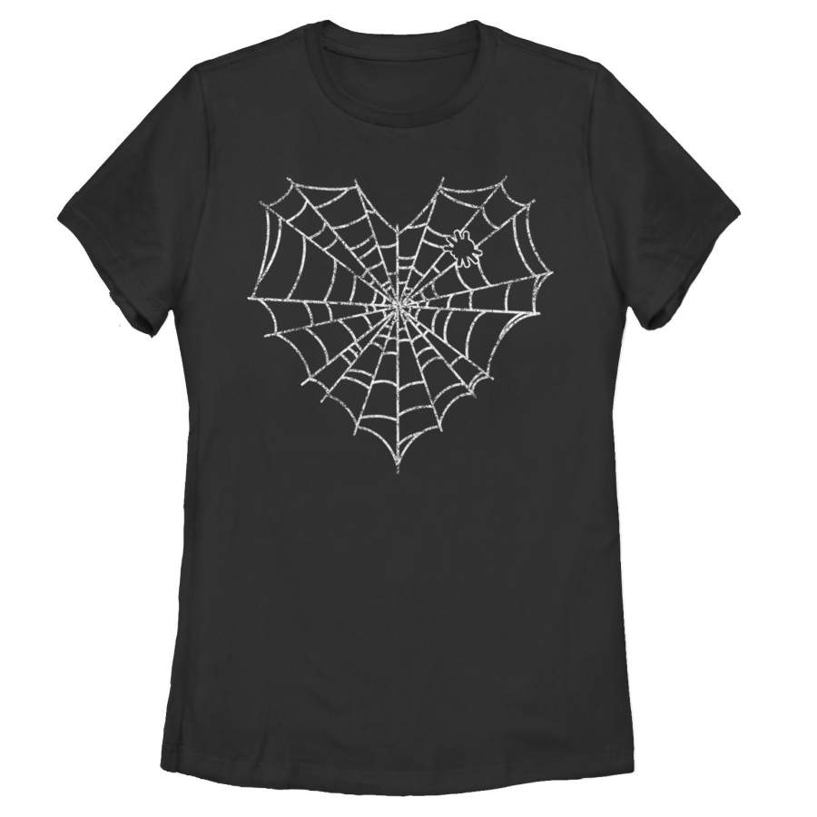 LOST GODS Women’s Halloween Heart Spider Web T-Shirt