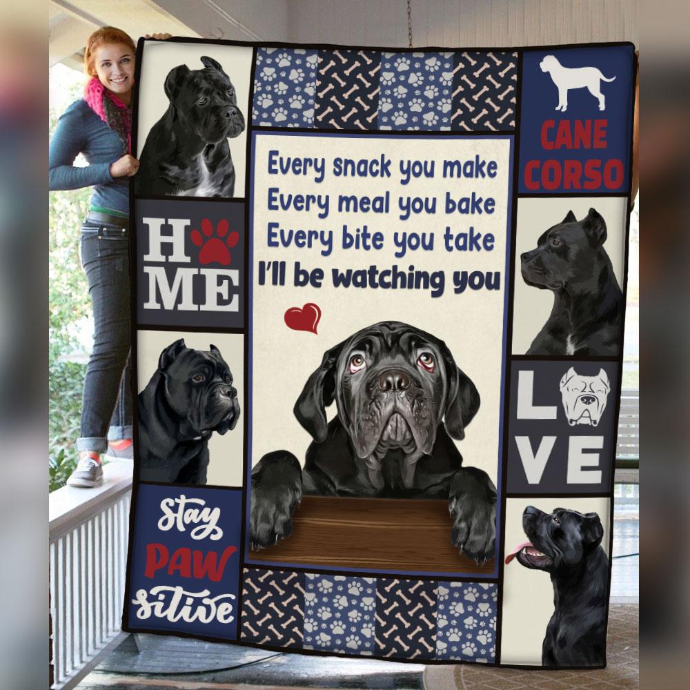 Cane Corso Dog Cane Corso Dog Fleece Blanket, Sherpa Blanket, Gift For Parent, Family Member, Friends Gift, Christmas Gift, Home Decor, Home Living-Up12