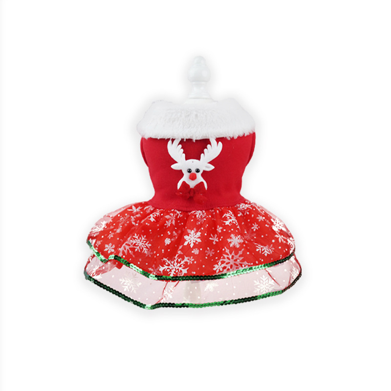 Christmas Dog Dresses For Small Dogs Clothes Summer Christmas Cosplay Cat Pet Dress Fancy Princess Puppy Dress Bichon Spitz alx