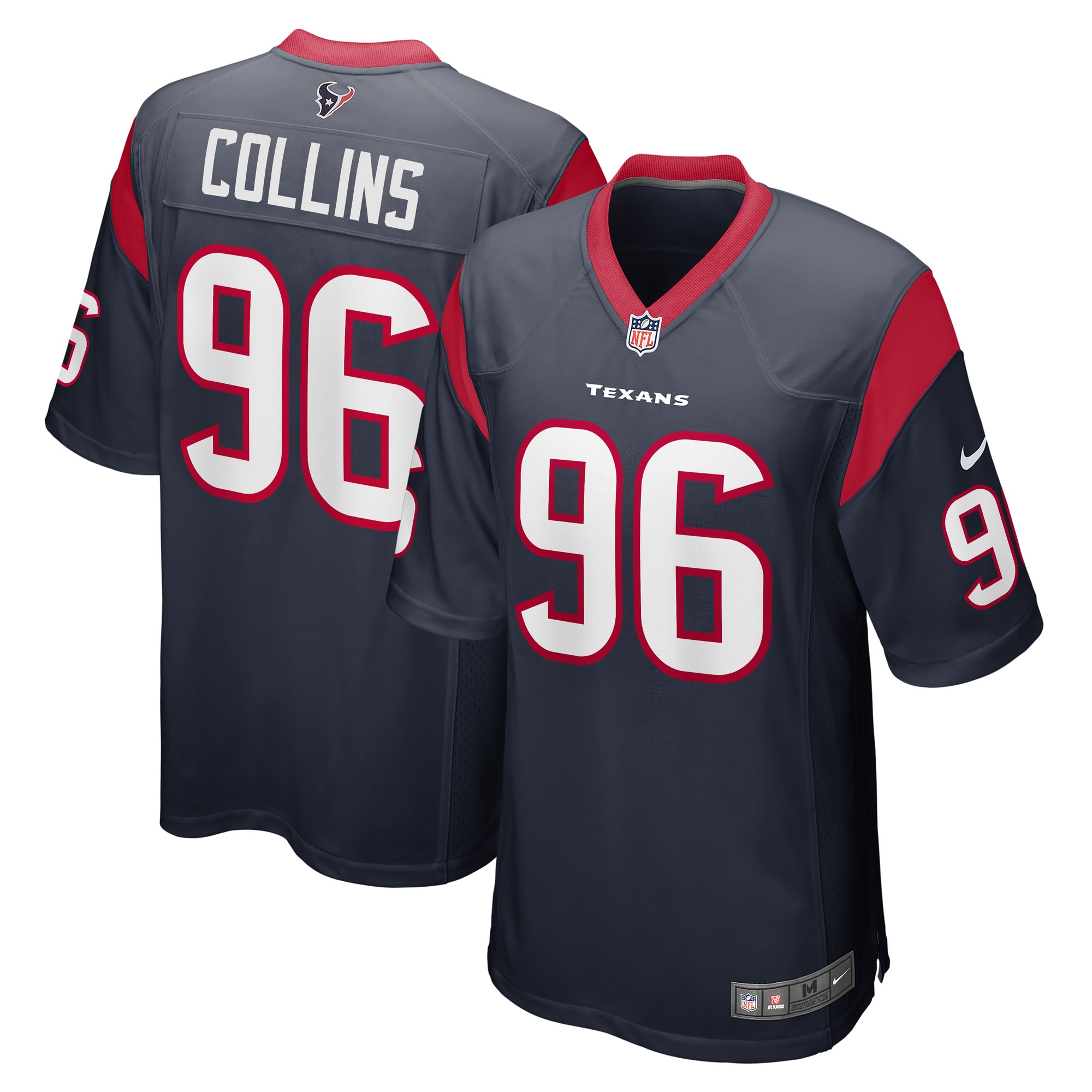 Men’s Houston Texans Maliek Collins Navy Game Player Jersey