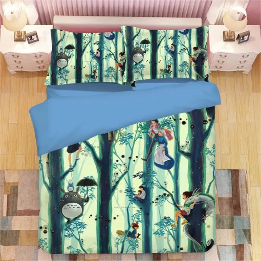 Tonari No Totoro 17 Duvet Cover Pillowcase Home Decor 3D Bedding Set 5761