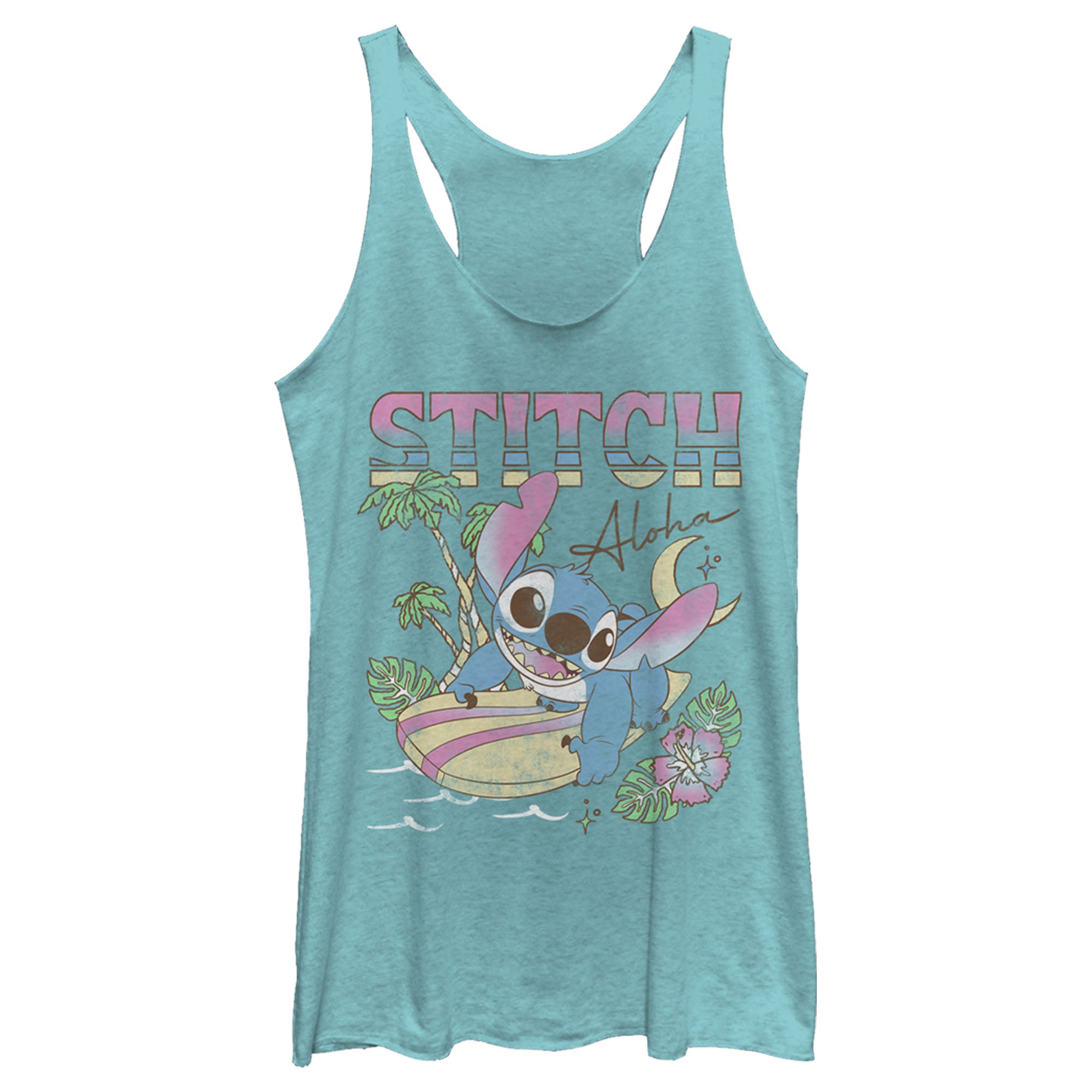 Women’S Lilo & Stitch Surfing Stitch Racerback Tank Top