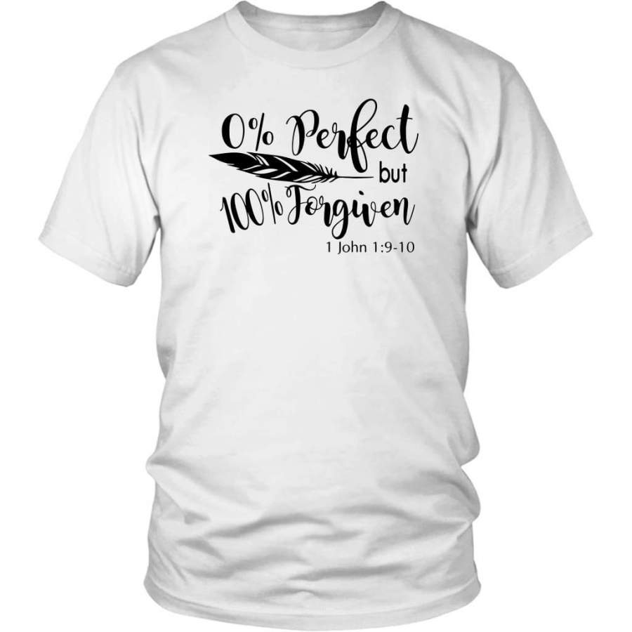 0% Perfect but 100% forgiven t-shirt | Christian t-shirts