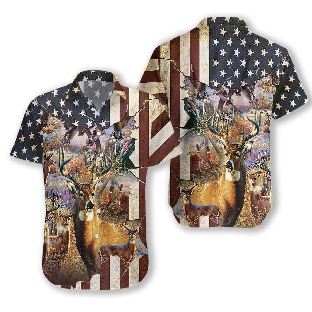 American Deer Hunting Hawaii Aloha Shirts Gift For Hunter V Ha89605