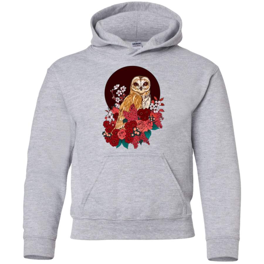 AGR Owl Floral Eclipse Youth Pullover Hoodie