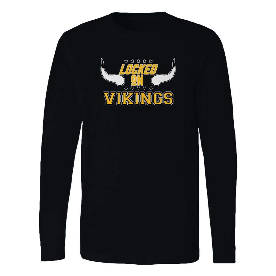 Locked On Vikings Football Long Sleeve T-Shirt