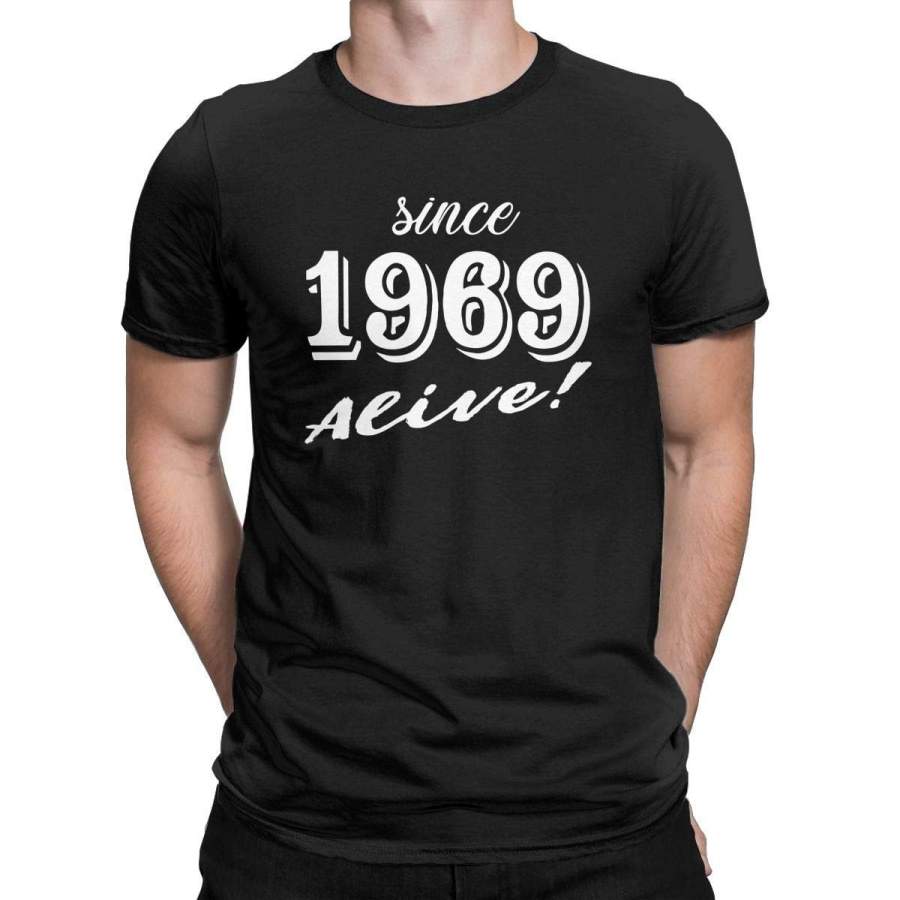 Since 1969 Alive Vintage Graphic T-Shirt 50Th Birthday Tops Tees For Men