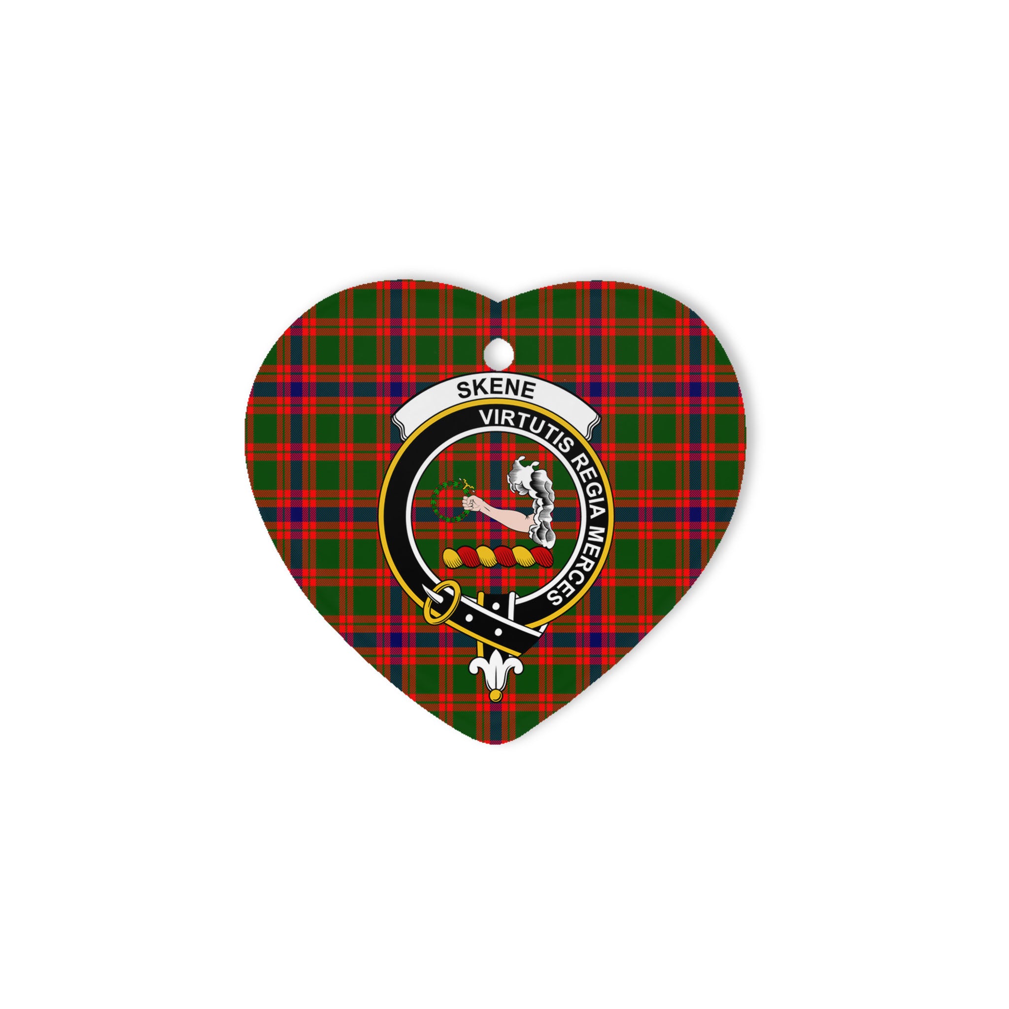 Skene Scottish Clan Plaid Ornament Gift. Christmas Tree Ornament Skene Clan Tartan Ornament Great Christmas Ornaments Gift Heart Ornament