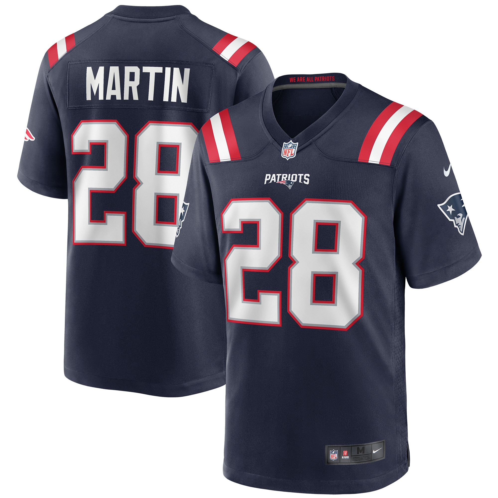 Men’s New England Patriots Curtis Martin Navy Game Retired Player Jersey