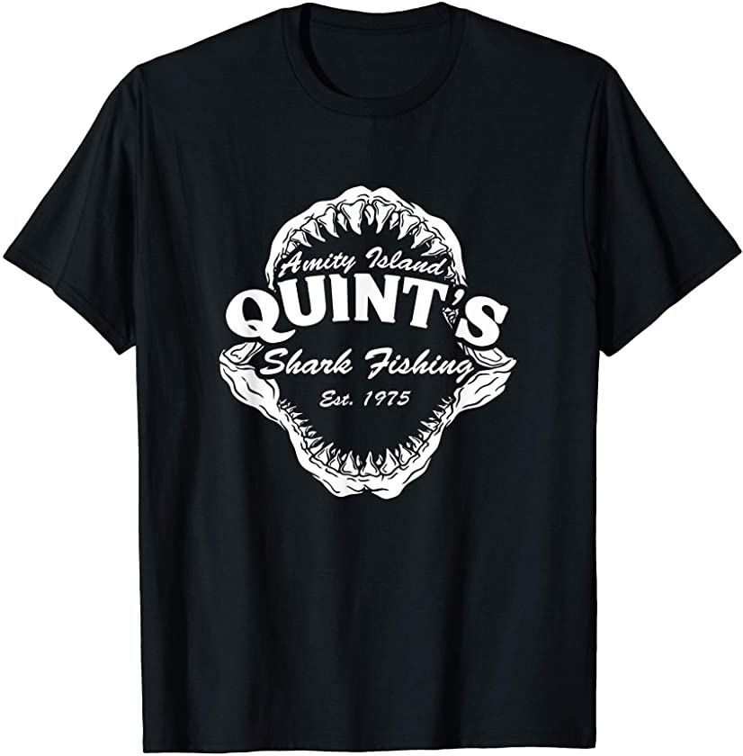 1975 Amity Island Quint’s Shark Fishing Classic Retro T-Shirt