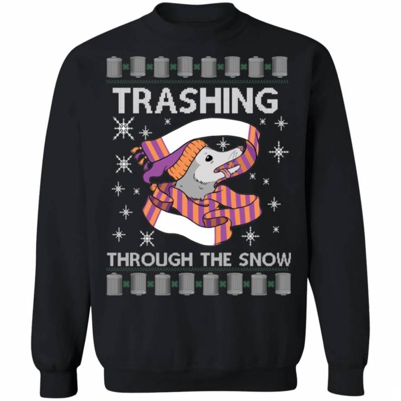 Trashing Through The Snow Ugly Christmas Shirt