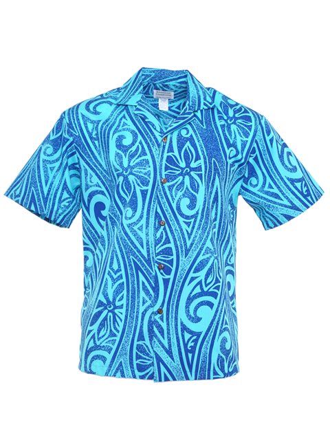 Tapa Blue Amazing Design Hawaii Shirt Ha102224