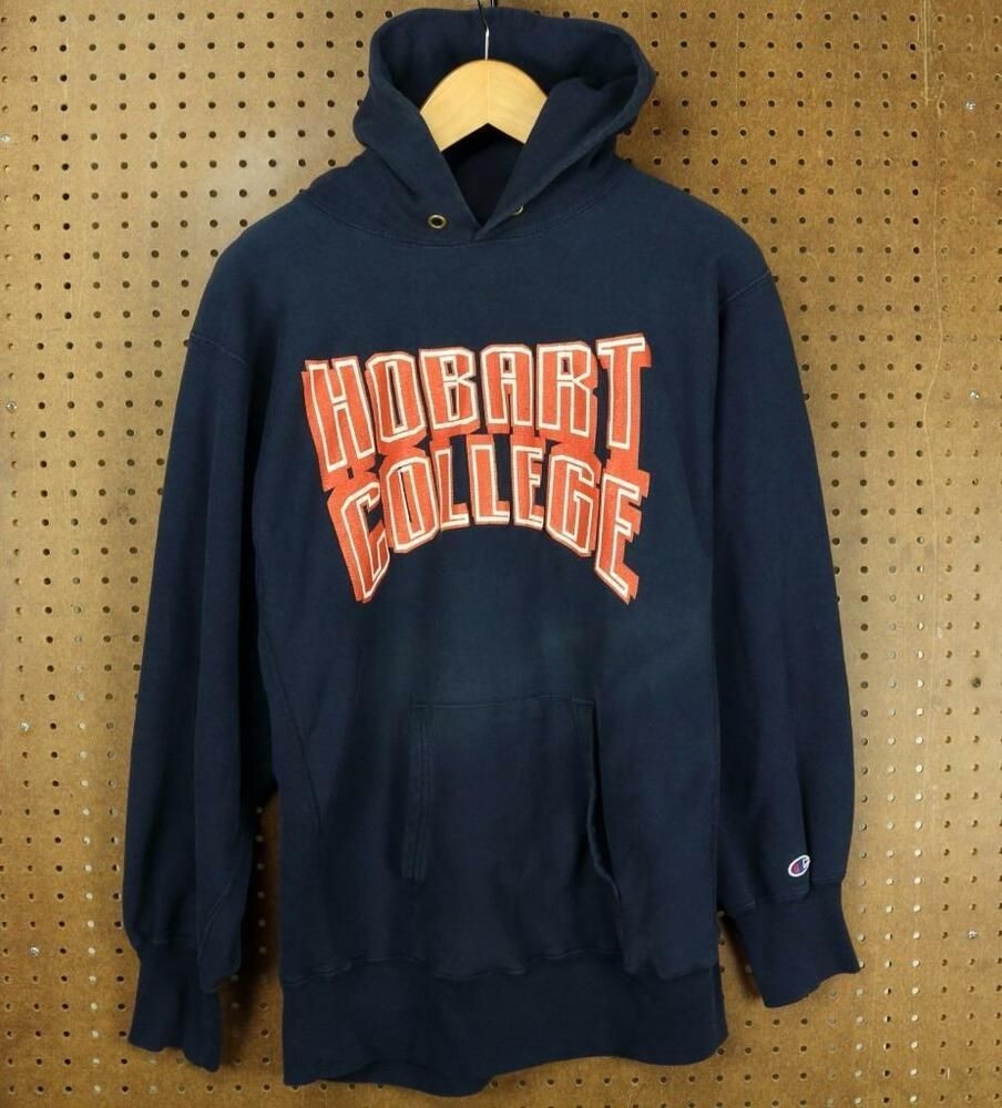 Vtg 80 Usa Made Champion Reverse Weave Hobart College Shirt