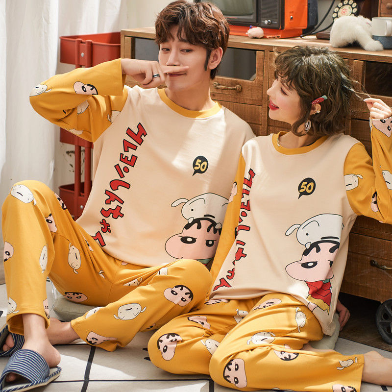 2PCS Pajama Set Long Sleeves Couple Lover Family Matching Pijama Cartoons One Piece Pyjama Homewear Casual Cozy Autumn Nightsuit alx