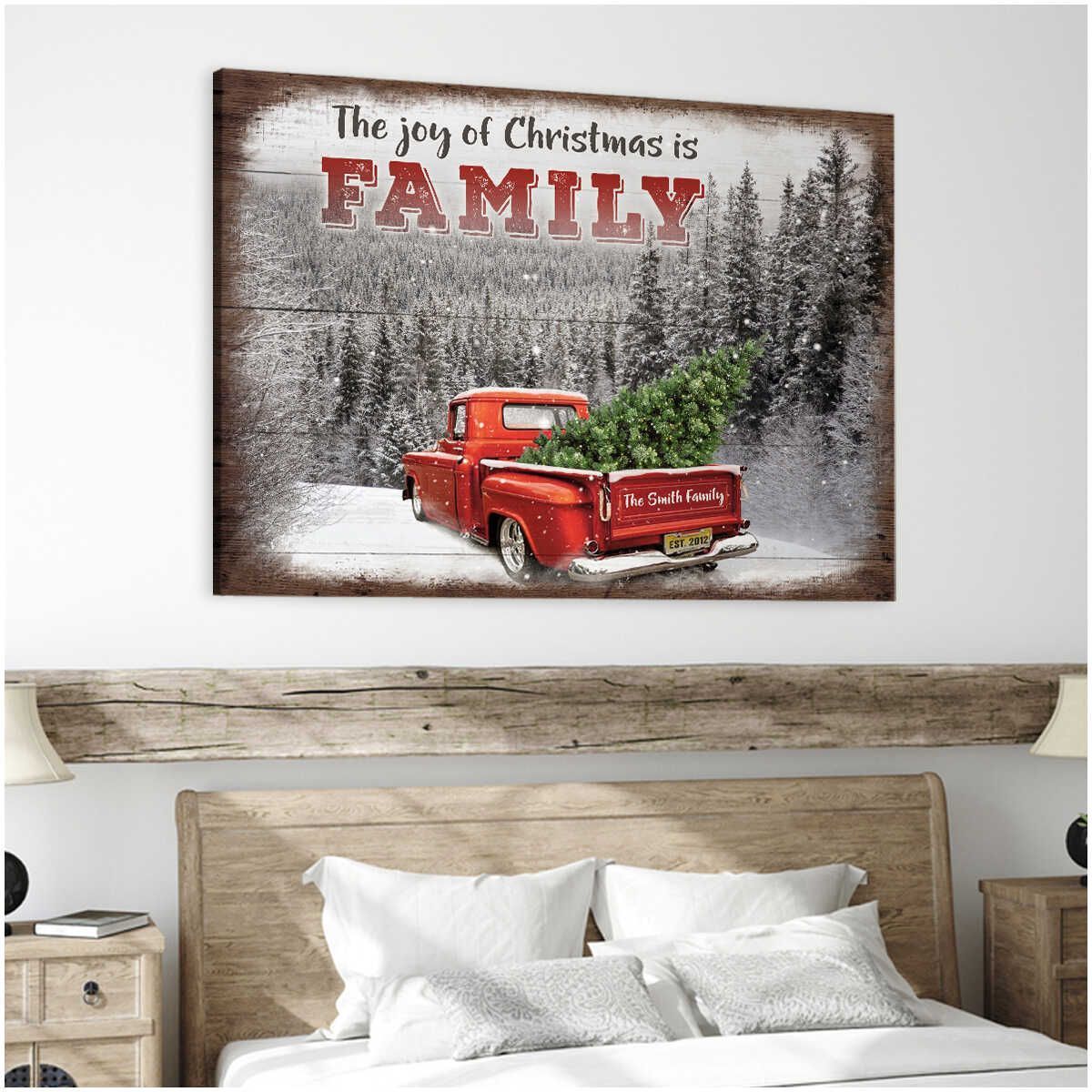 Canvas Prints Family Personalized Christmas Gifts The Joy Of Christmas Is Family Wall Art Decor Gift For Family, Wall Art Decor, Canvas Print, Home Decor