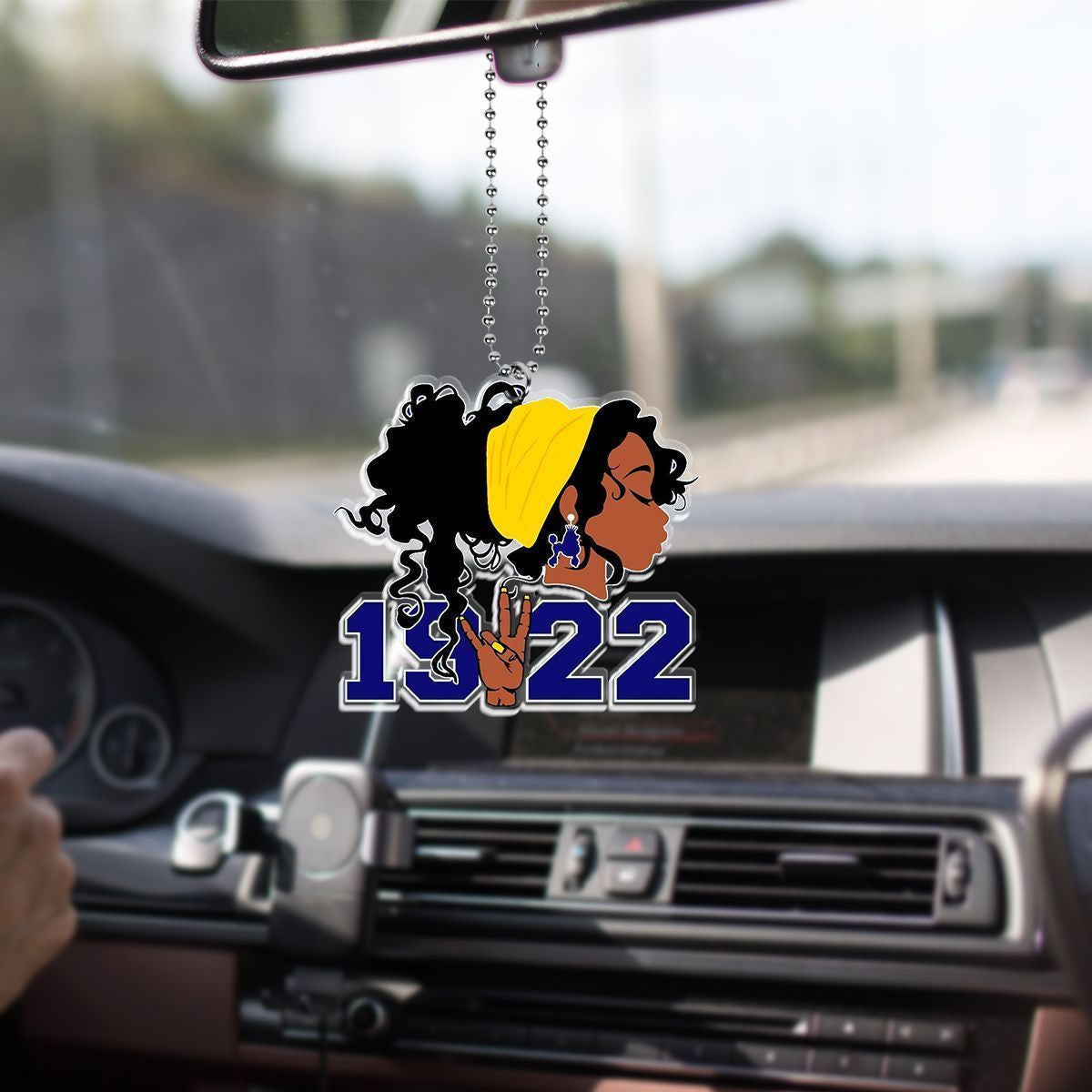 Sorority Ornament – Girl 1922 Sigma Gamma Rho Car Hanging Ornament