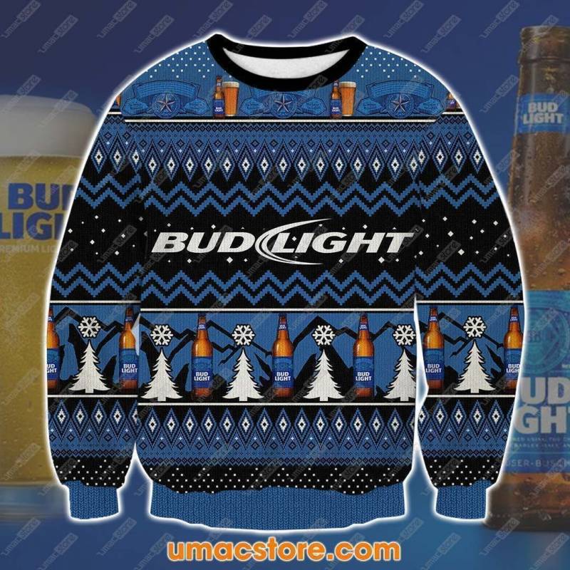 Bud Light 1510 3D Print Ugly Christmas Sweatshirt