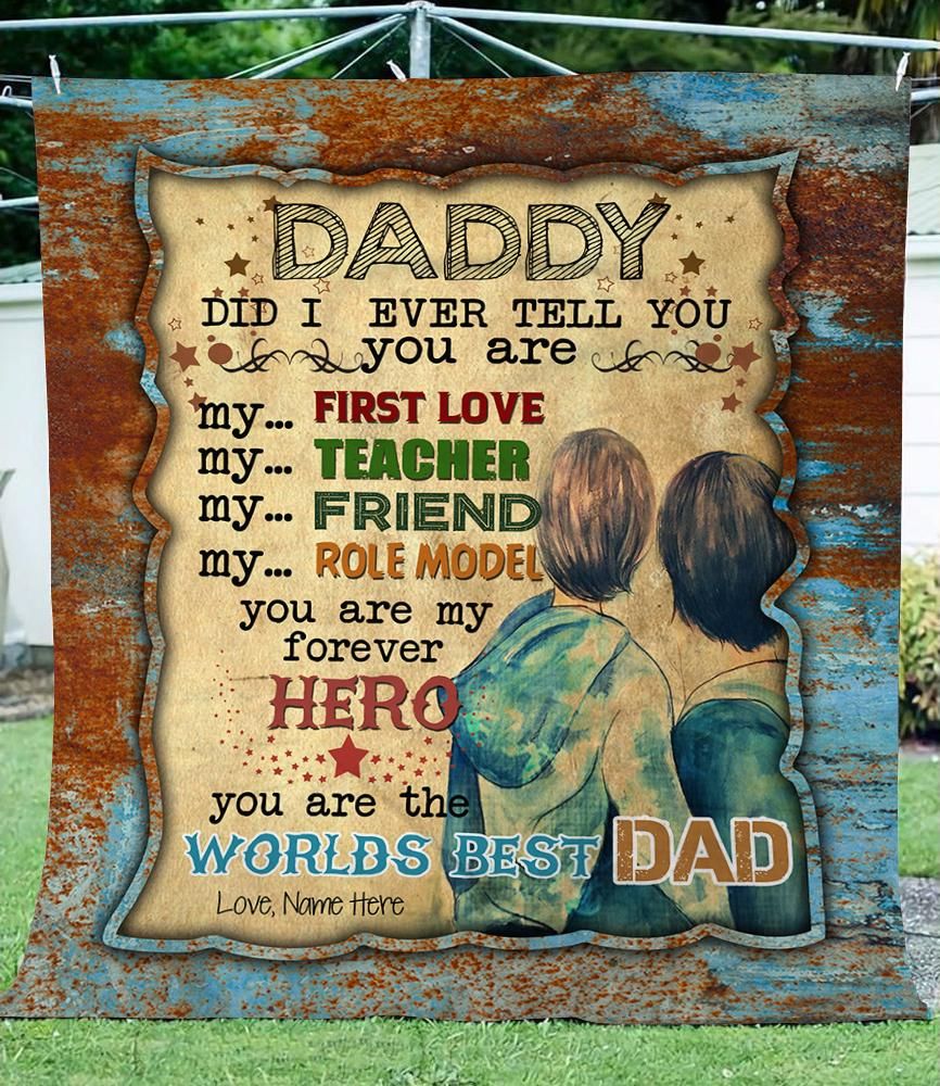 Order Worlds Best Dad Custom Thoughtful Blanket great gifts ideas for fathers day – personalized sen