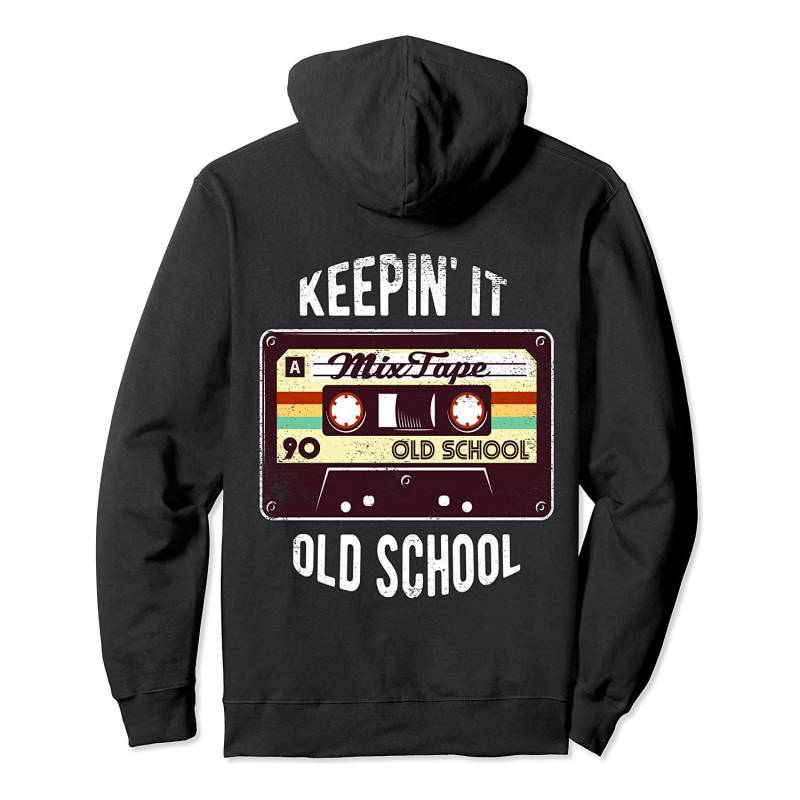 80s party costume Hip Hop Mixtape Graphic Pullover Hoodie