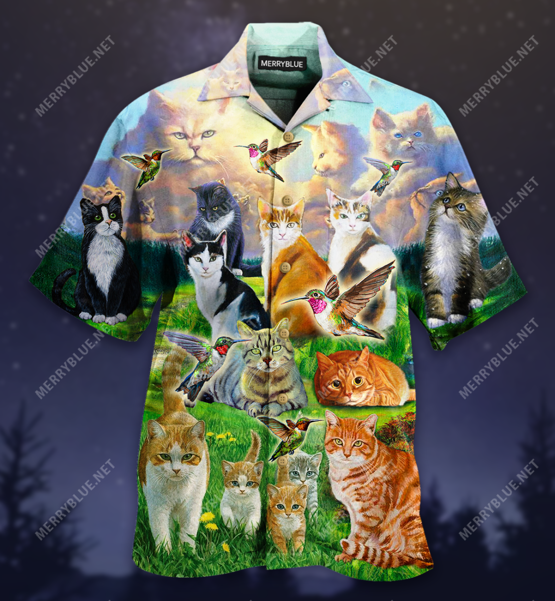 All Cats Go To Heaven Unisex Hawaii Shirt Ha36606