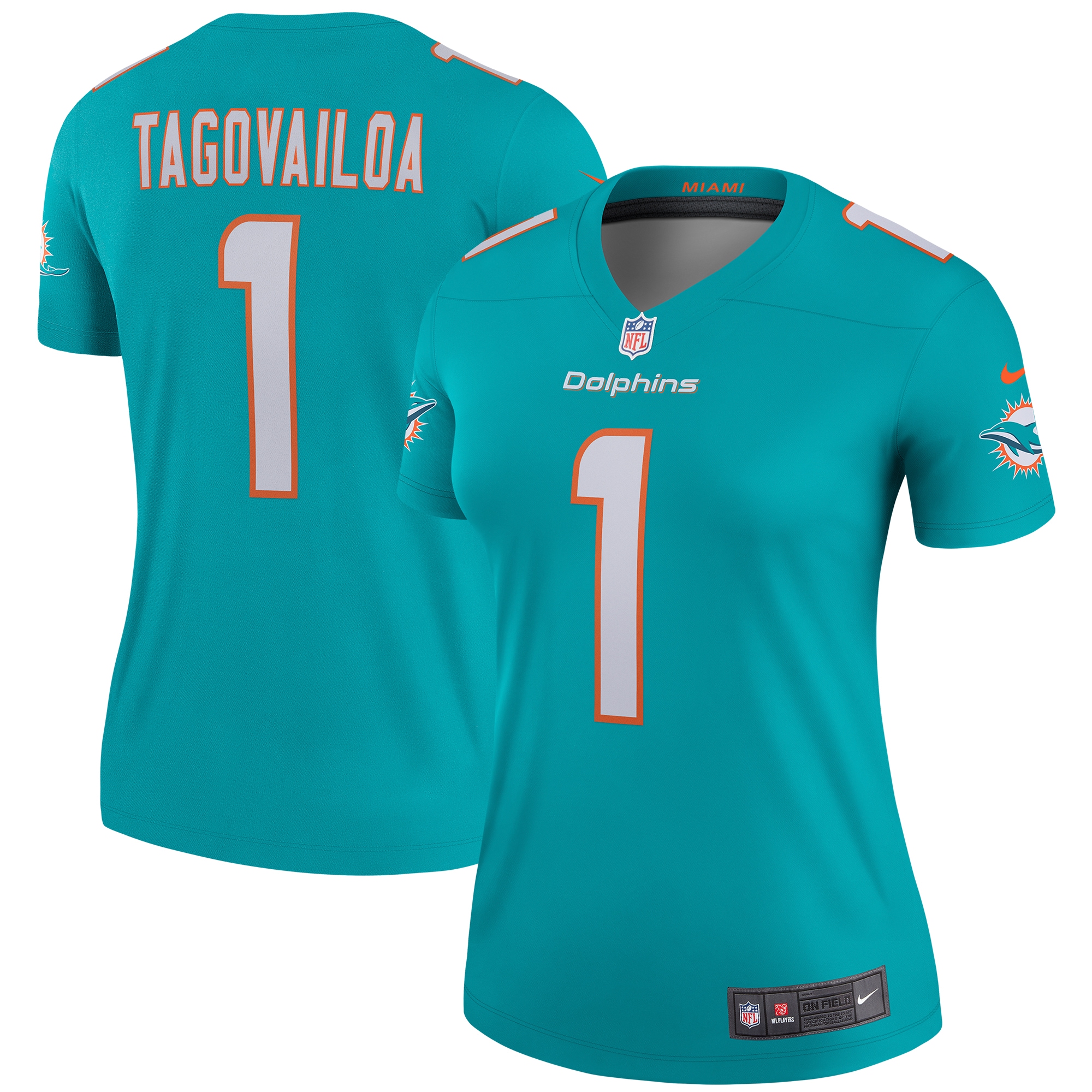 Tua Tagovailoa Miami Dolphins Women's Legend Jersey – Aqua