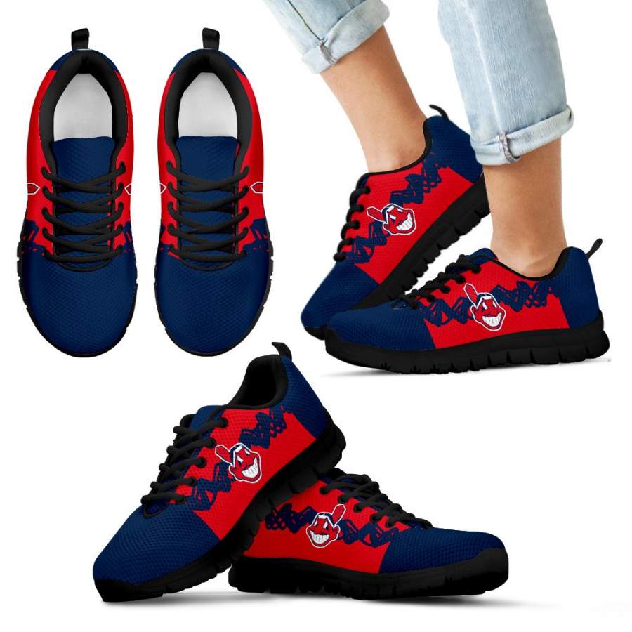 Doodle Line Amazing Cleveland Indians Sneakers V1