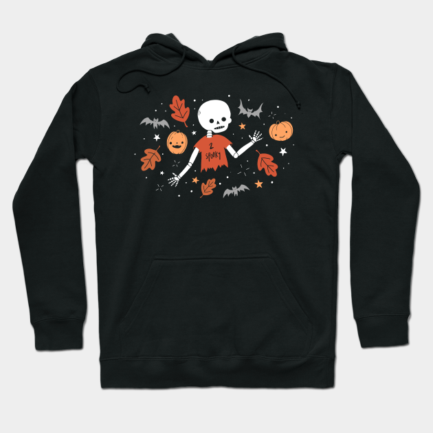 2 Spooky Skelly Premium Hoodie, Gift Hoodie Halloween