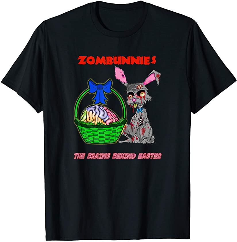 Zombie Easter Bunny Brains Easter Egg Basket Funny Un-Dead T-Shirt