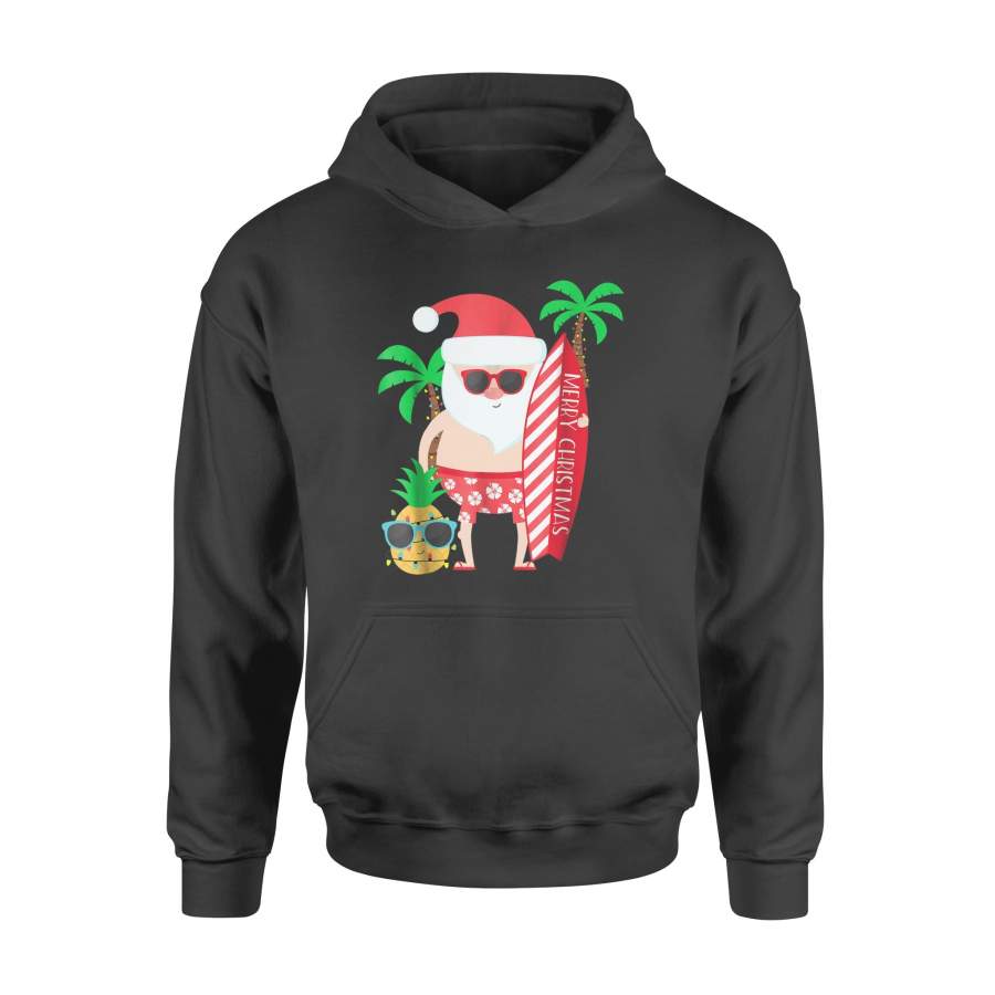 Christmas In July Party Costume Clothing Santa Surfing – Standard Hoodie