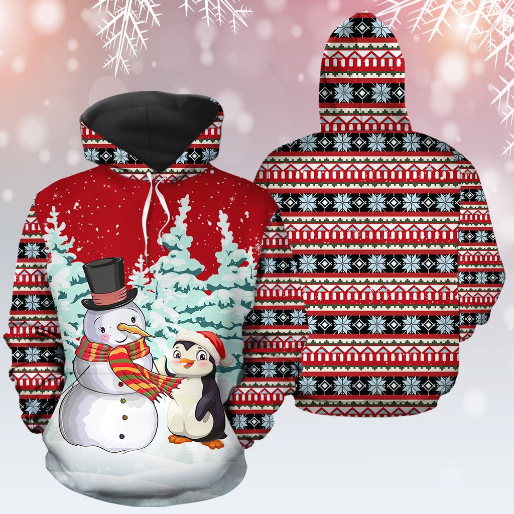 Snowman And Penguin TY0712 – All Over Print Unisex Hoodie