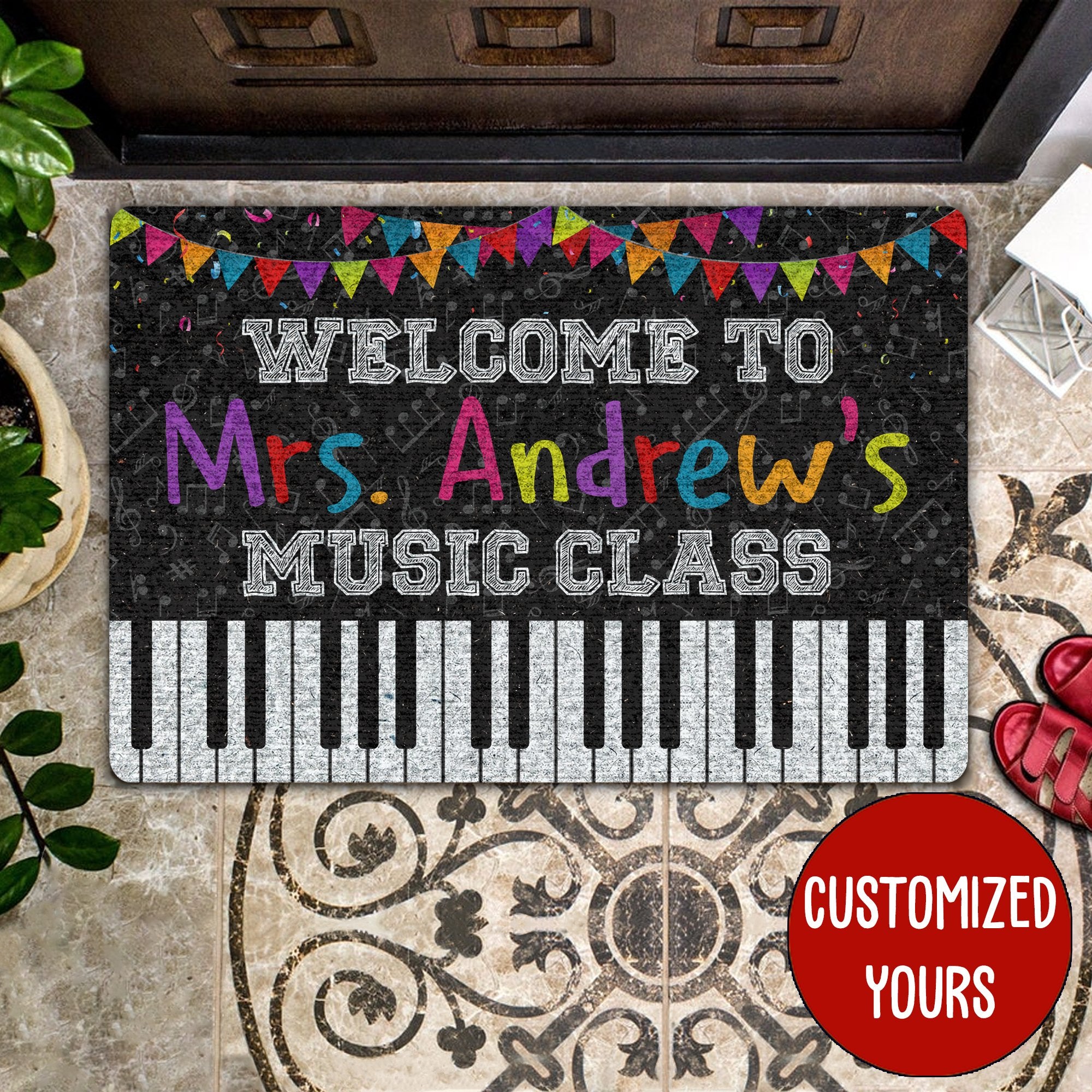 Welcome To Music Class Personalized All Over Printing Doormat Pre2054