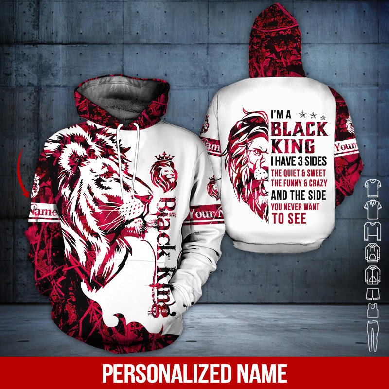 Black King Custom Name 3D All Over Print | For Men & Women | Adult | Cn4553