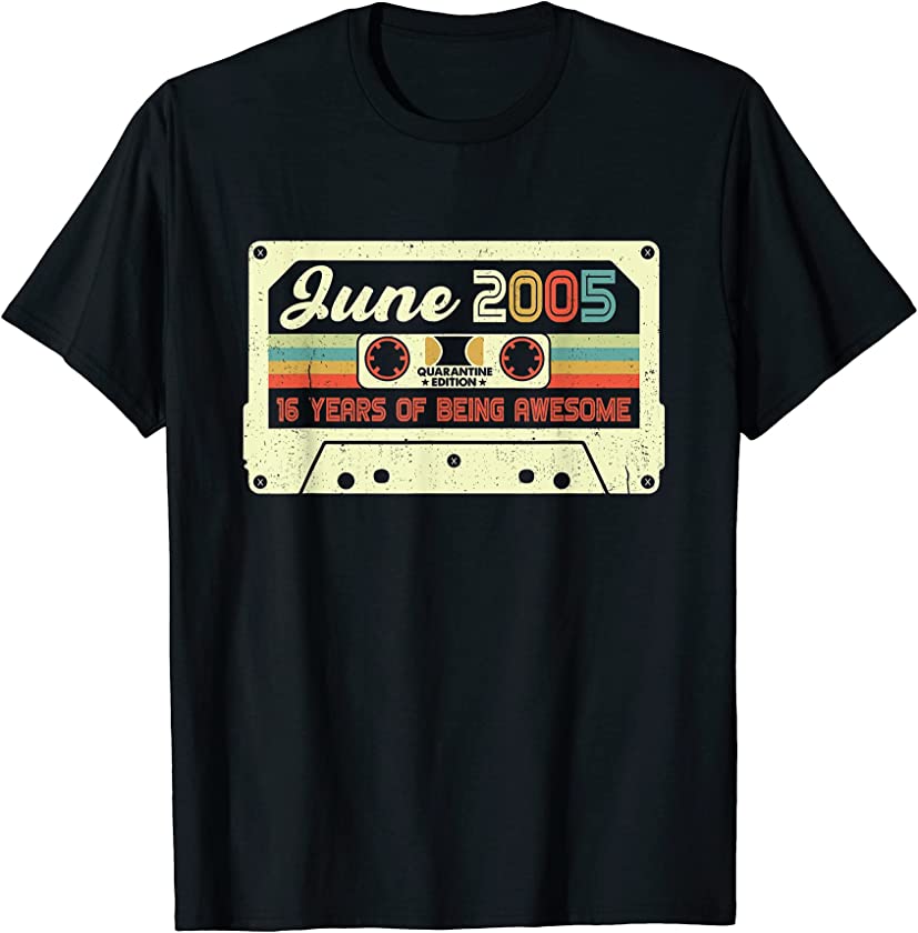 Vintage June 2005 Quarantine Edition Retro Cassette Tape T-Shirt