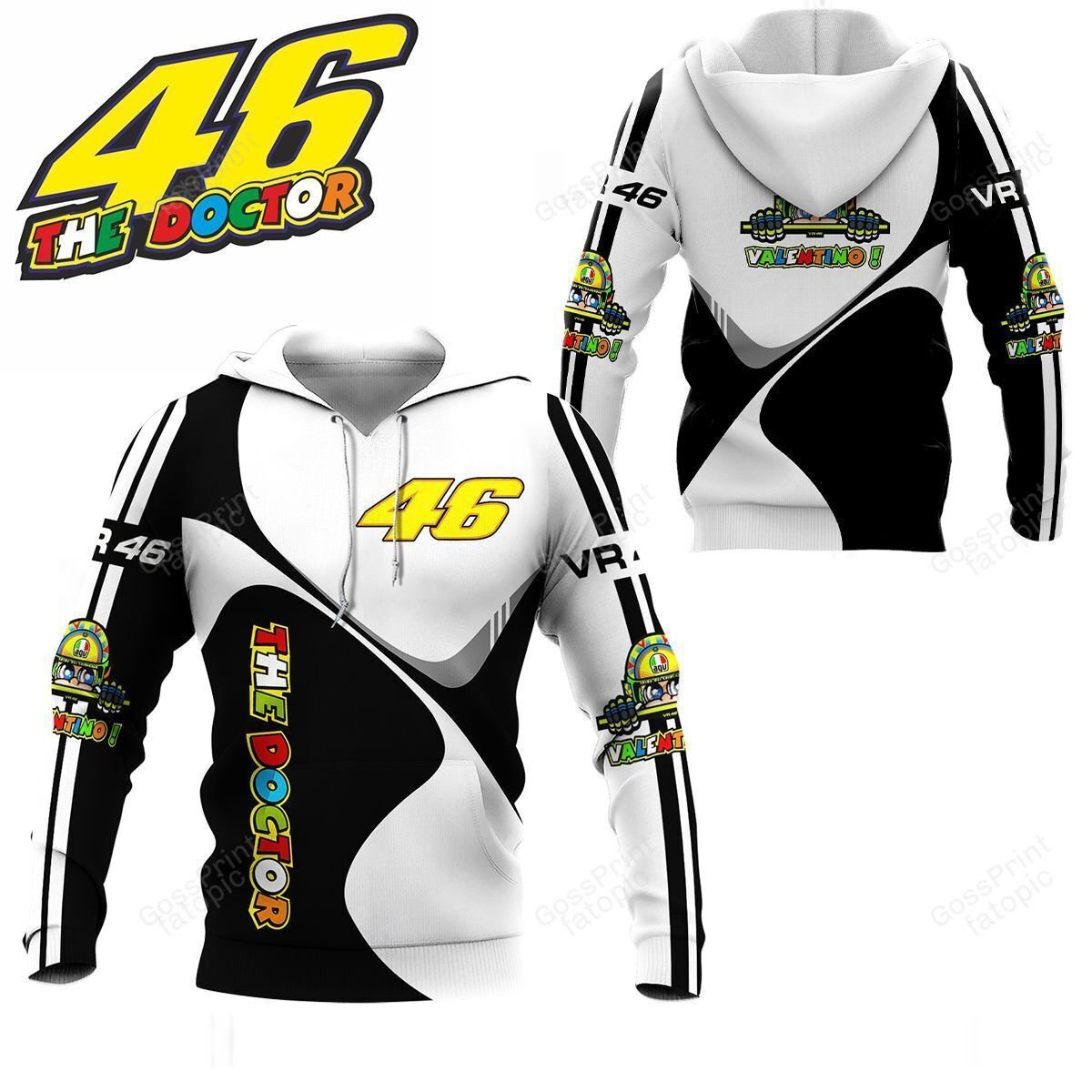 3D ALL OVER VR46 YZ SHIRTS VER 9