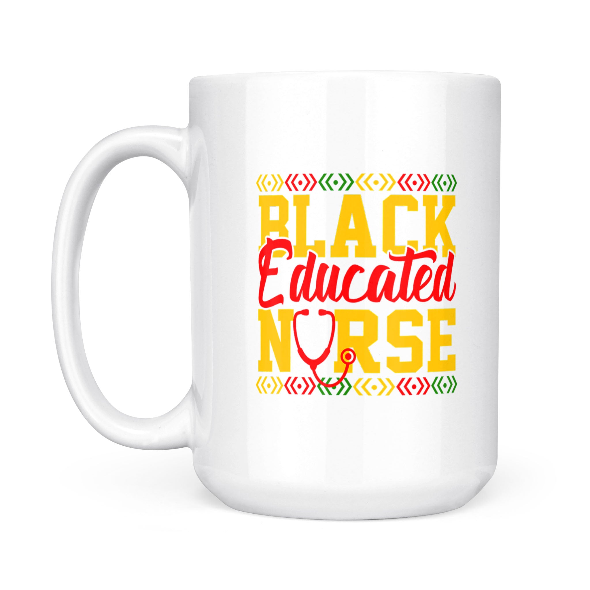 Proud Black Educated Nurse Black African American – White Mug