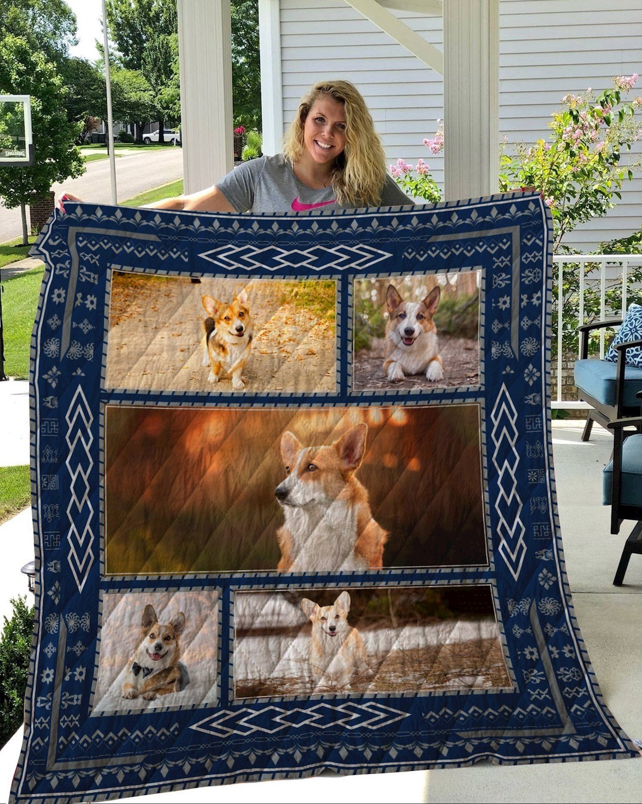 Corgi 3D Customized Quilt Blanket ESR1636