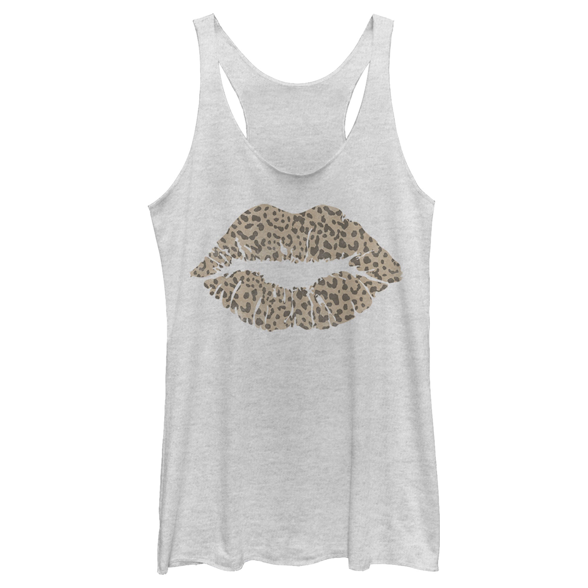 Women’S Lost Gods Leopard Lips Racerback Tank Top