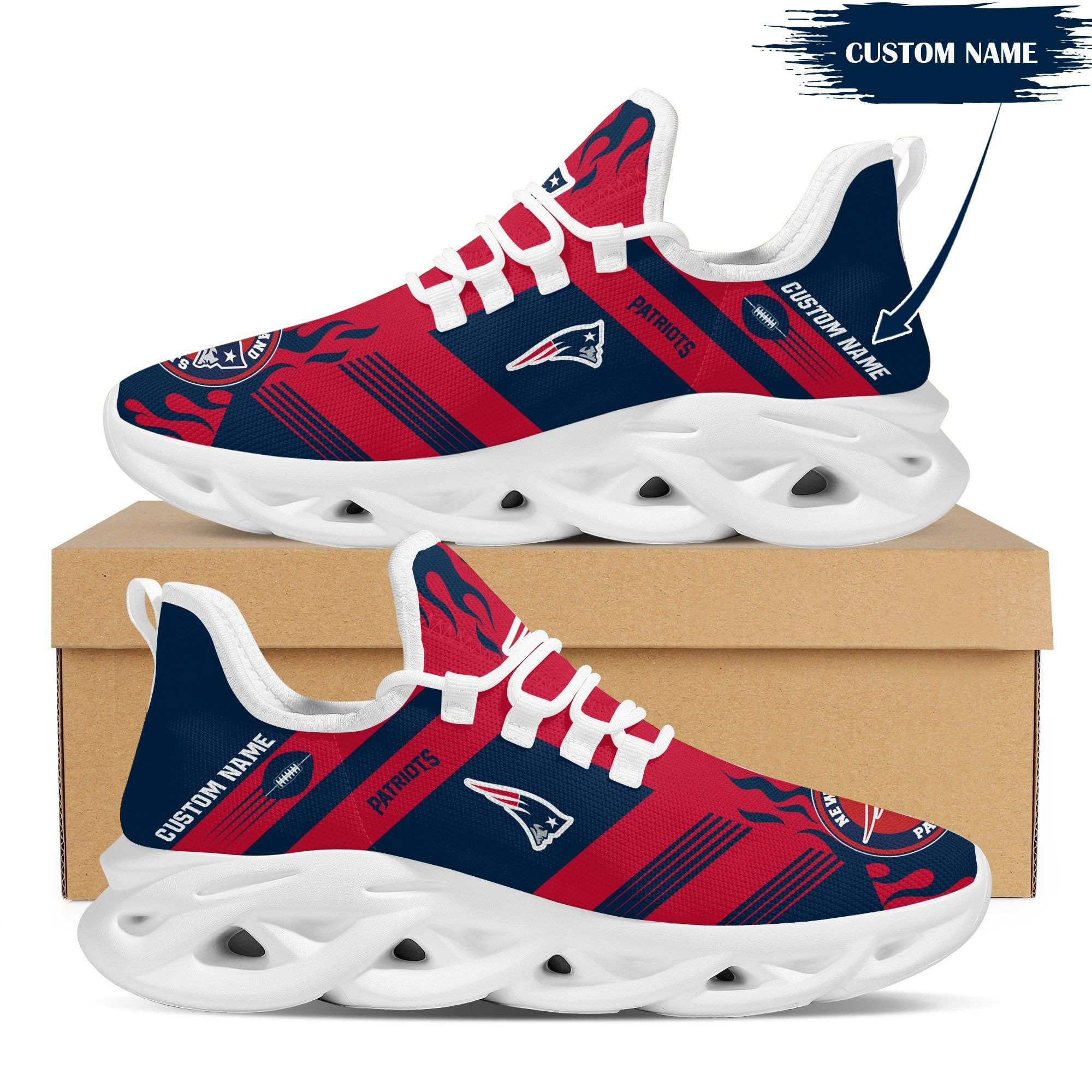 New England Patriots Personalized Yezy Running Sneakers Bb578