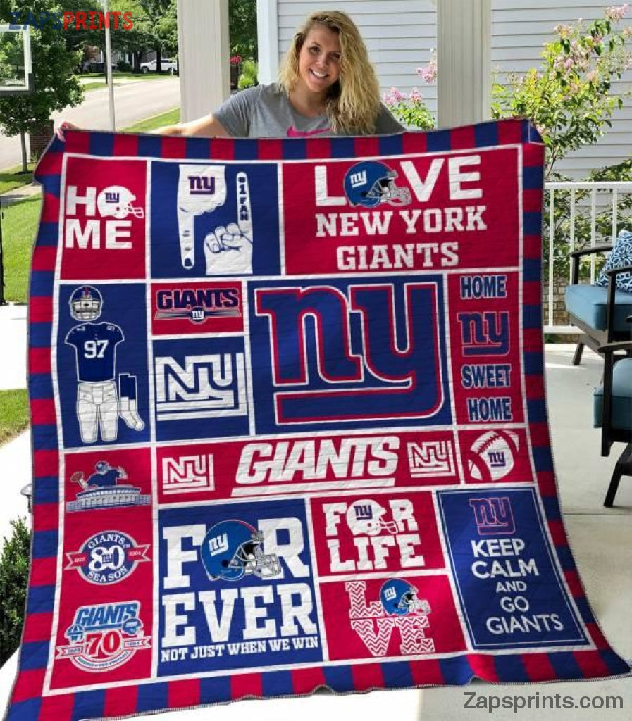 Love New York Giants 3D Printing Quilt Gift For Fan Football Lovers