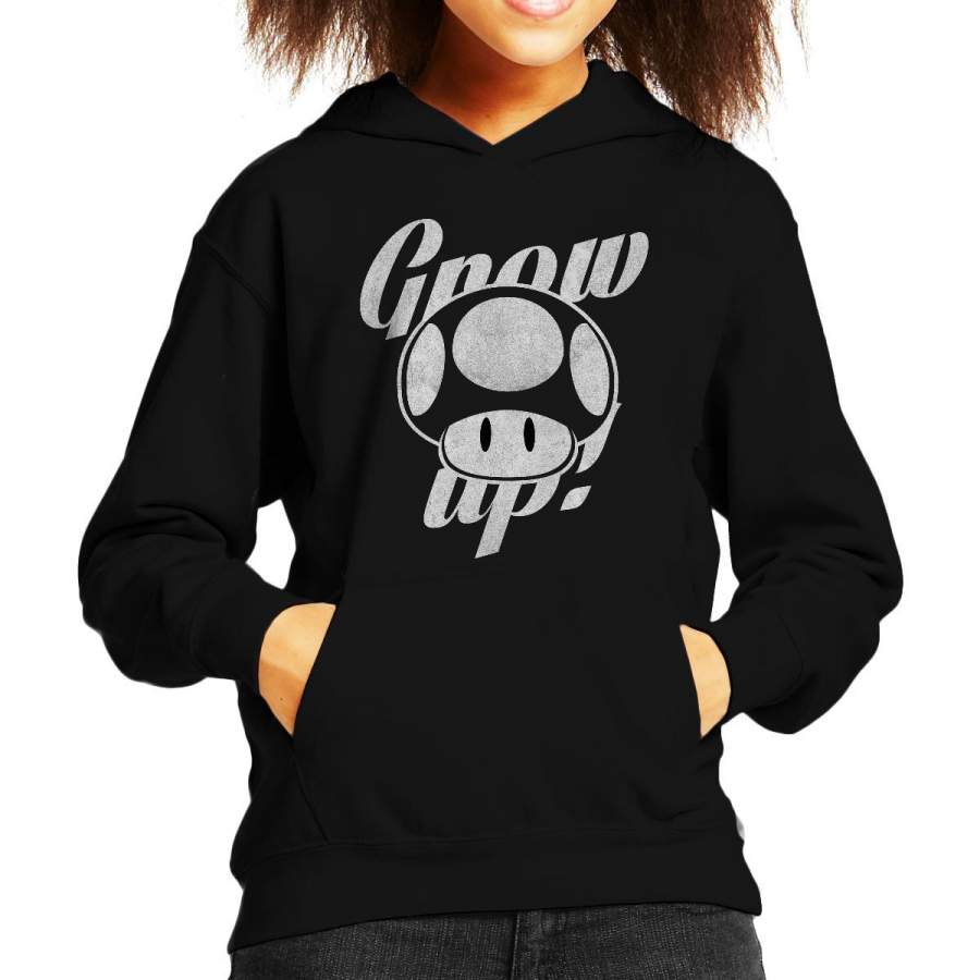 Super Mario Grow Up Kid’s Hooded Sweatshirt