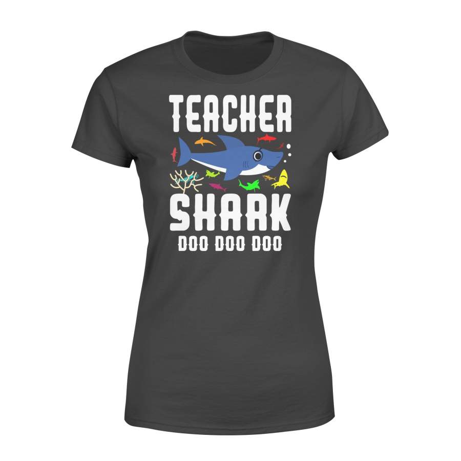 Teacher Shark Doo Doo Cute Design – Preshrunk Jersey Women T-Shirt