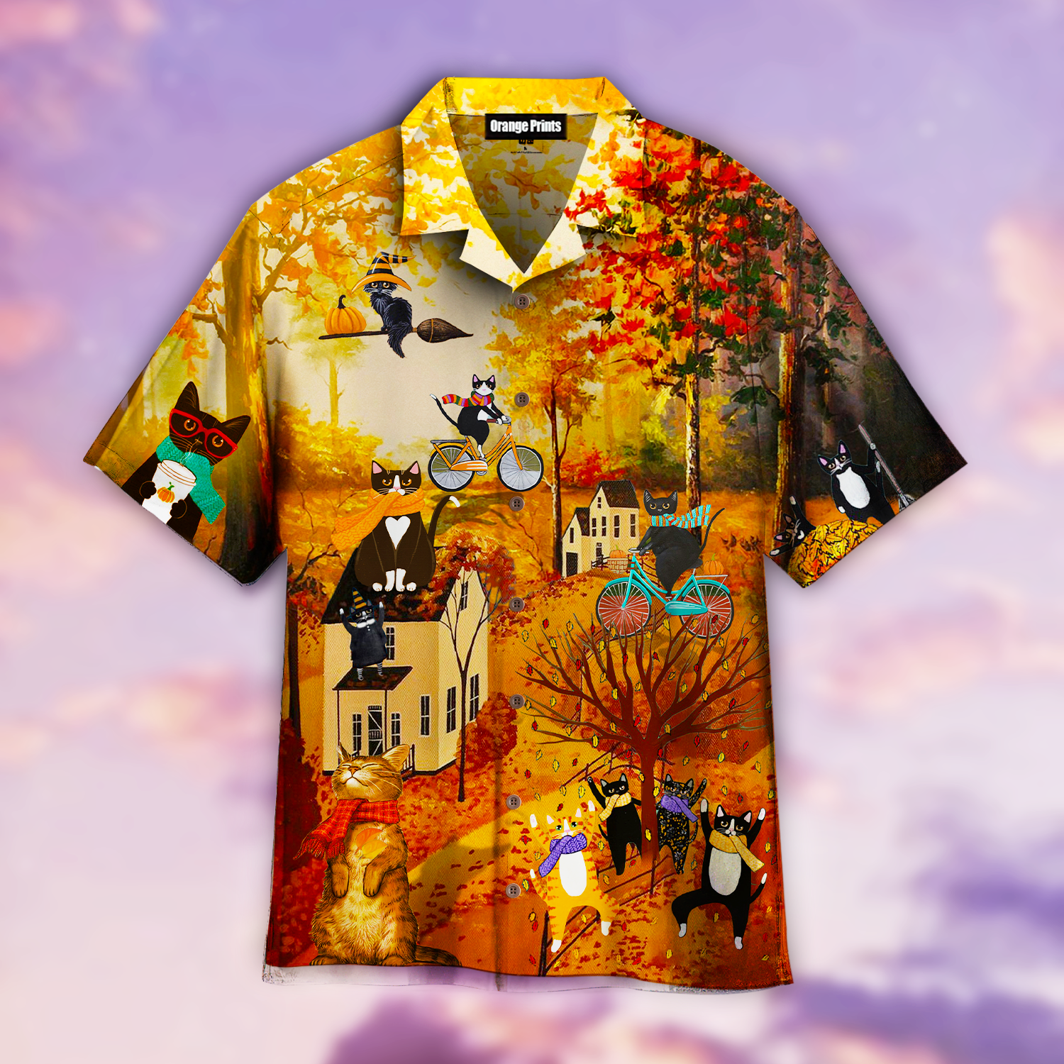 Happy Fall Cats Hawaii Shirt For Men And Women Ha34963