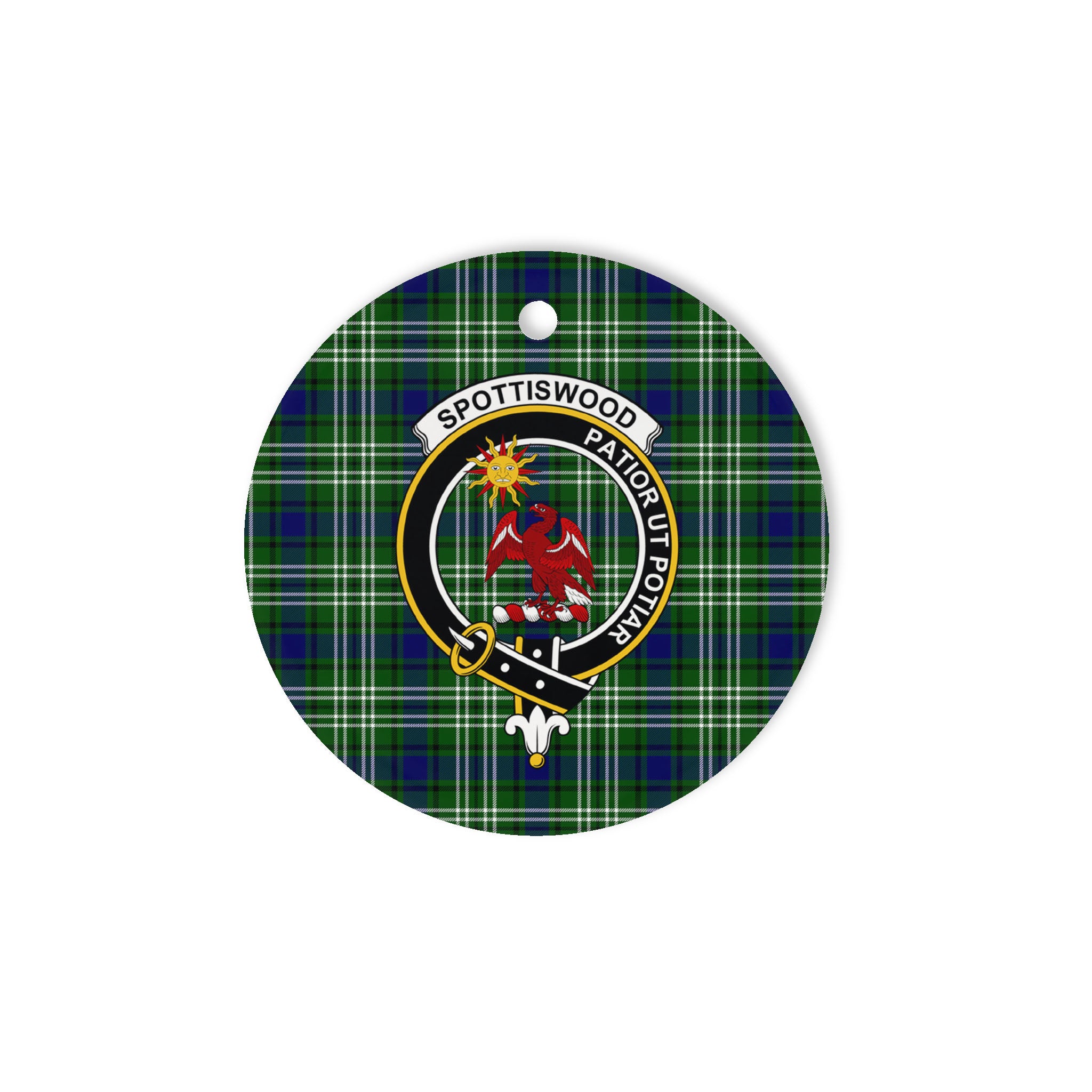 Spottiswood Scottish Clan Plaid Ornament Gift. Christmas Tree Ornament Spottiswood Clan Tartan Ornament Great Christmas Ornaments Gift