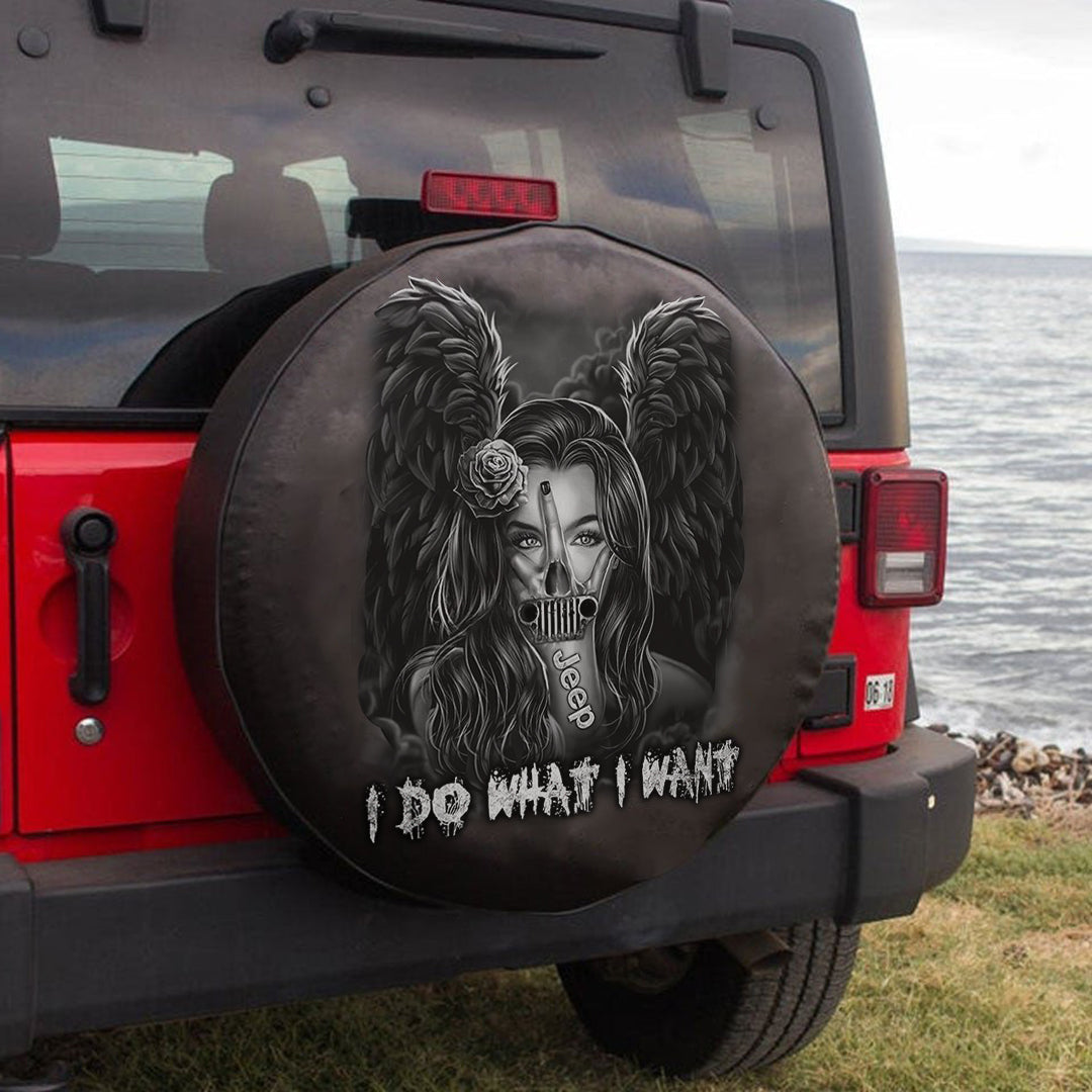 Jeep Wing Woman I Do What I Want Spare Tire Cover Lt11