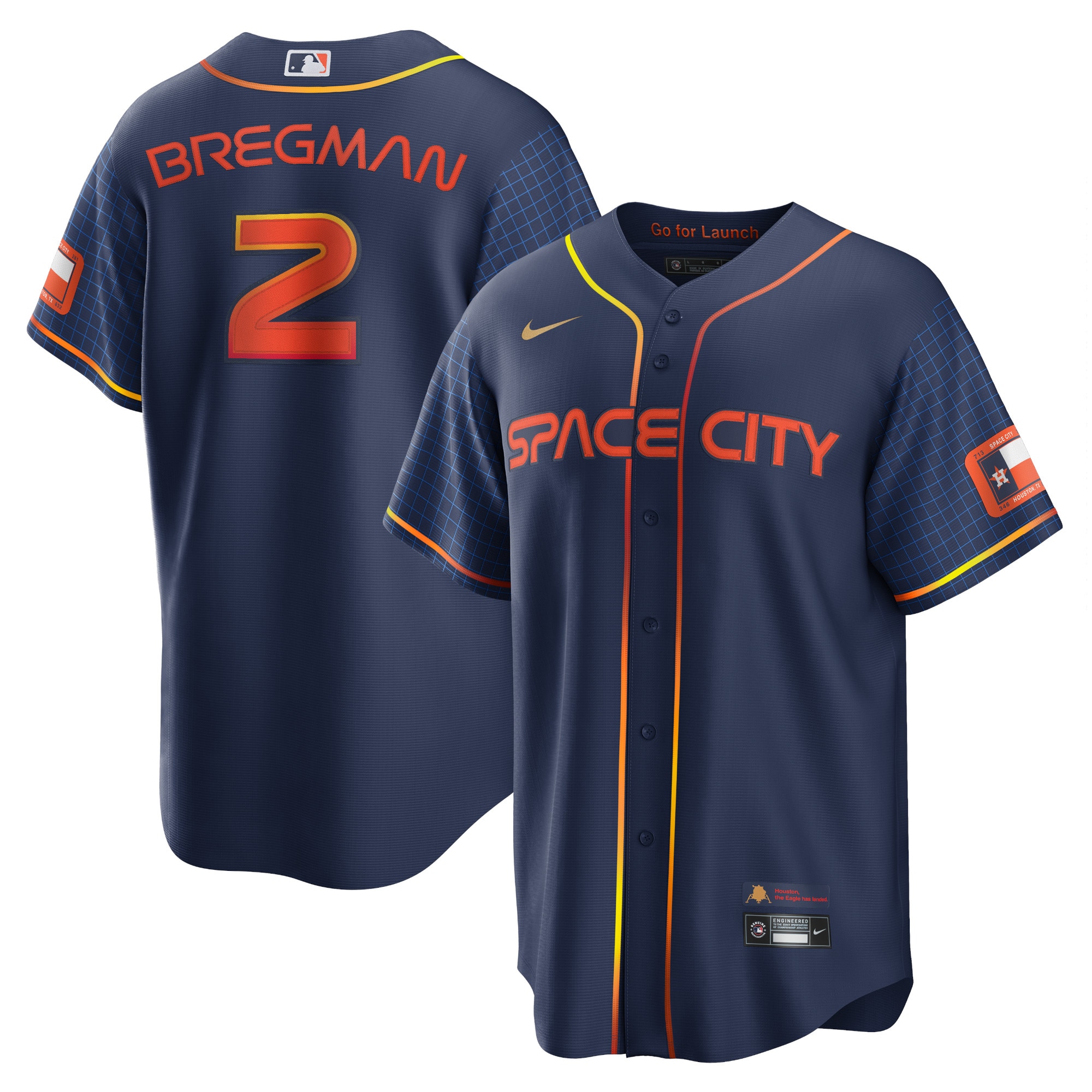 Alex Bregman Houston Astros City Connect Replica Player Jersey – Navy